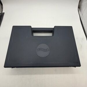 Walther Black Hard Plastic Handgun Storage Case with Foam Interior and Rod